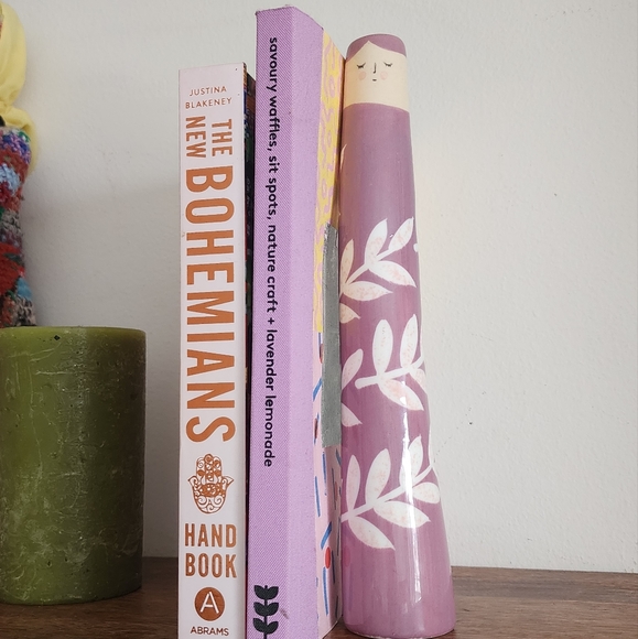 Reyna Glossy Porcelain Purple Floral Bud Vase - Picture 1 of 6